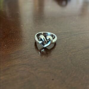 James Avery Stirling silver heart knot ring